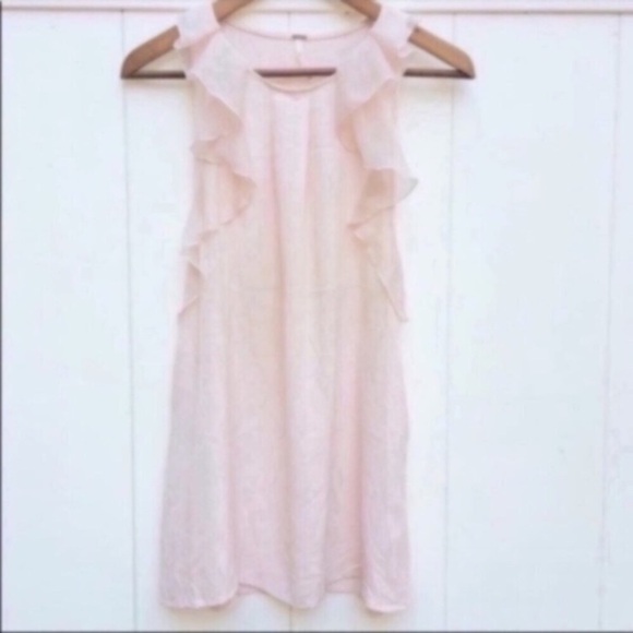 Free People Dresses & Skirts - Free People Blush Ruffle Sleeveless Dress